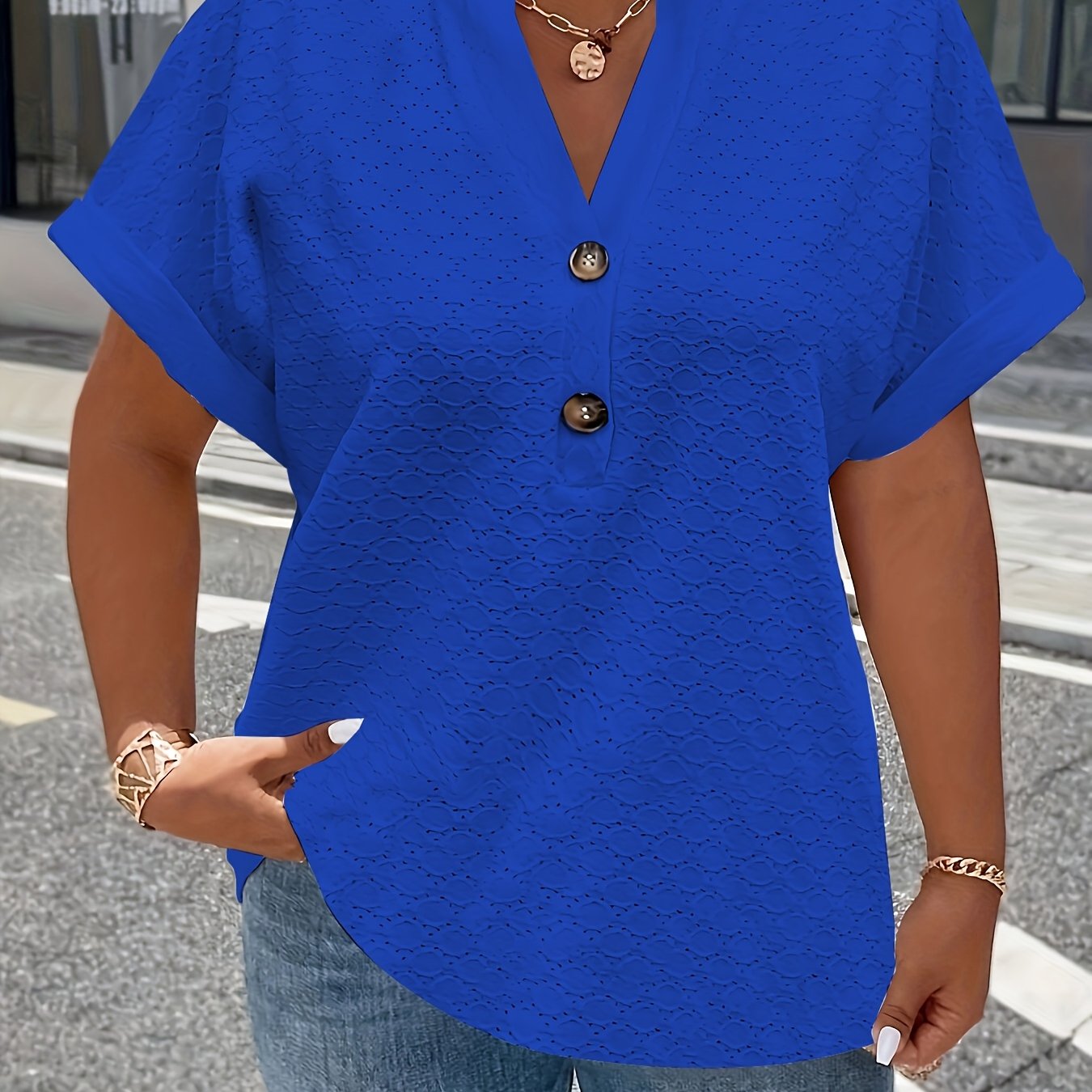 Ophéliane | Chemise à col en V Grande Taille