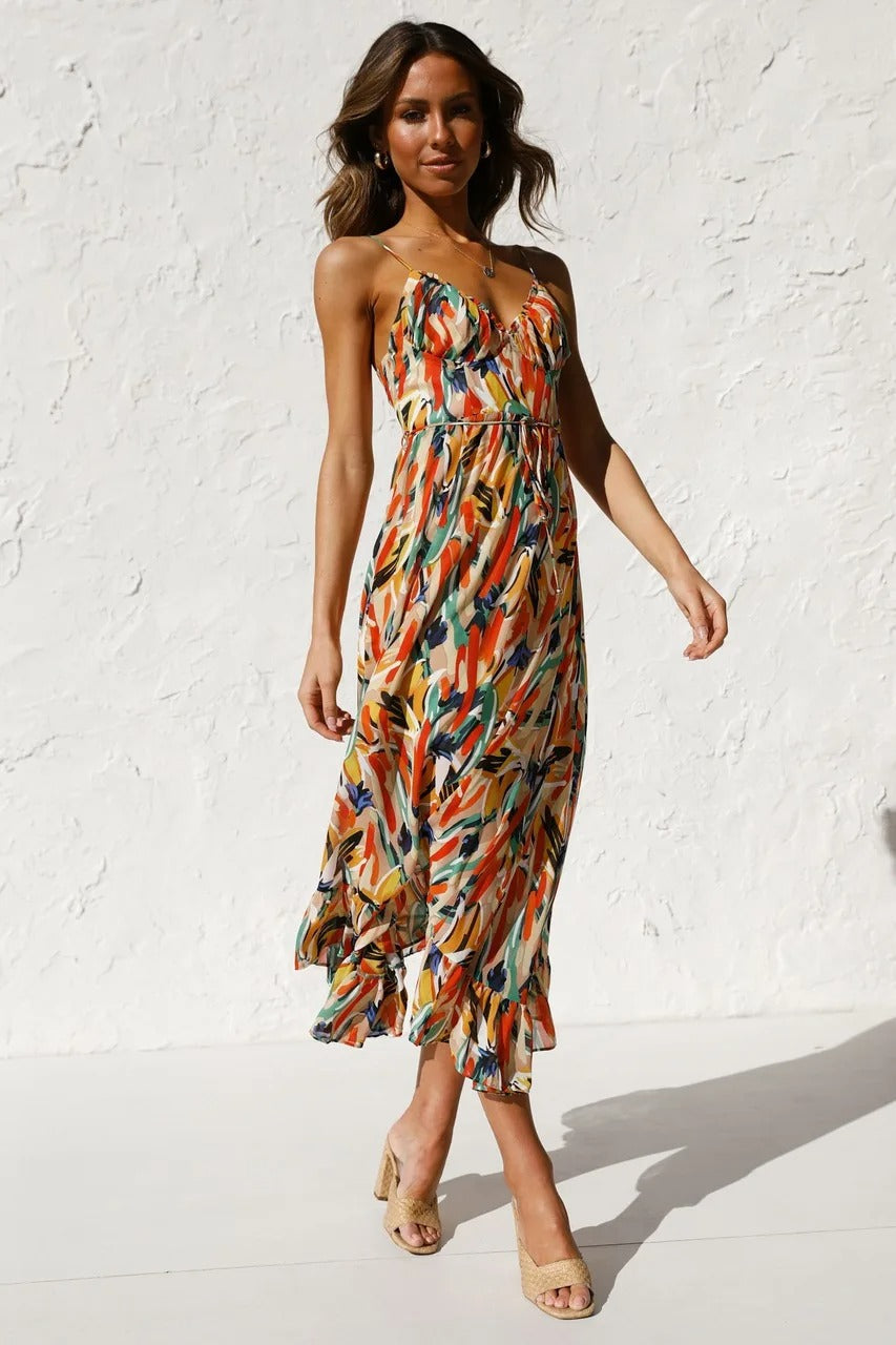 Robe De Plage Femme Imprimé Boho | Confort Aéré
