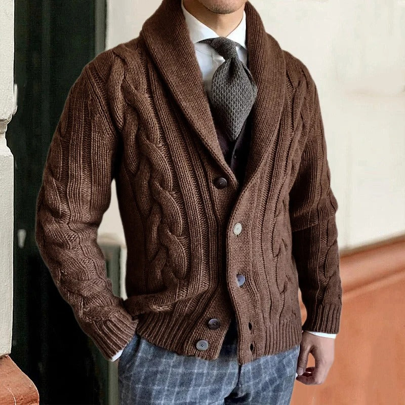 Roméo | Cardigan en tricot torsadé pour hommes