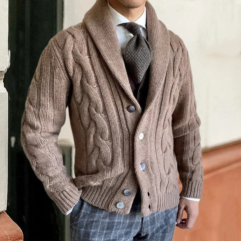Roméo | Cardigan en tricot torsadé pour hommes