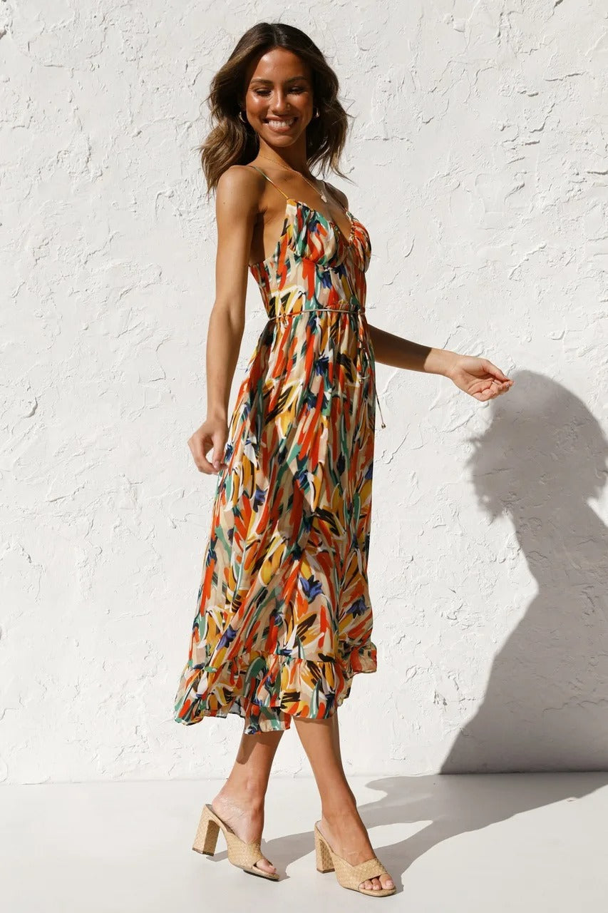 Robe De Plage Femme Imprimé Boho | Confort Aéré