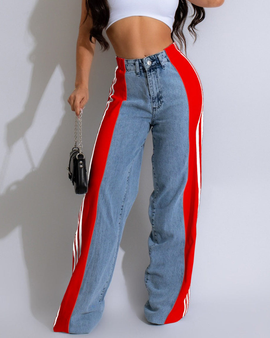 Ursuline | Pantalon Baggy Femme avec Bandes Latérales