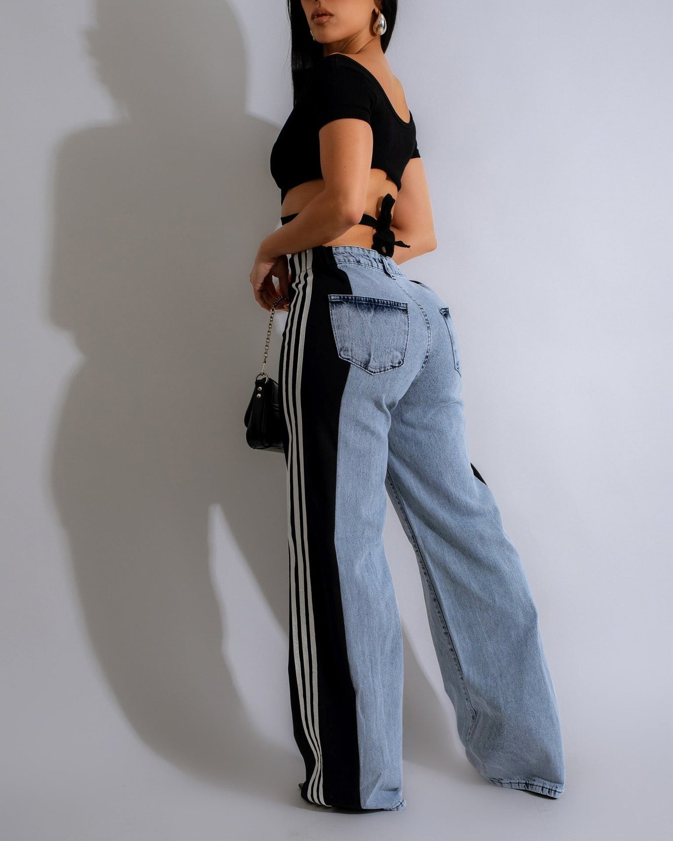 Ursuline | Pantalon Baggy Femme avec Bandes Latérales