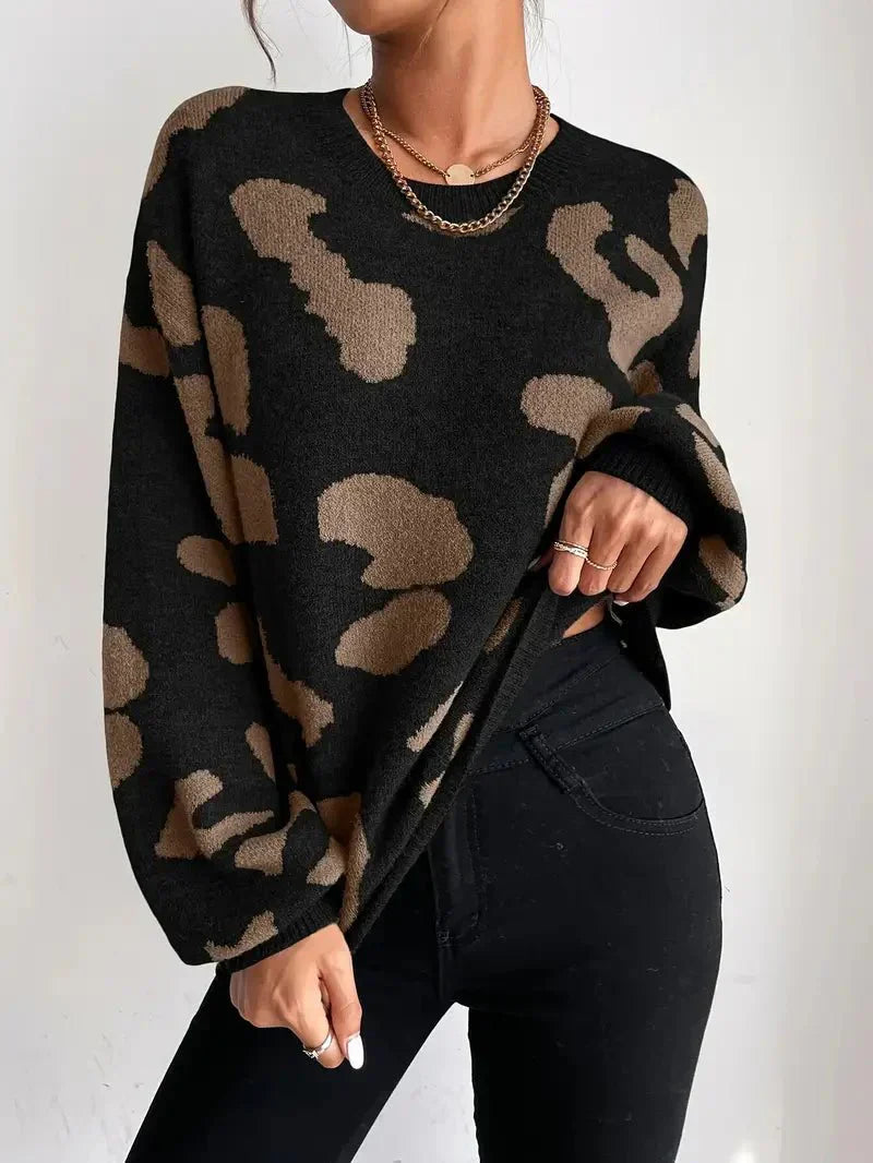 Théresa | Sweatshirt surdimensionné | Imprimé léopard