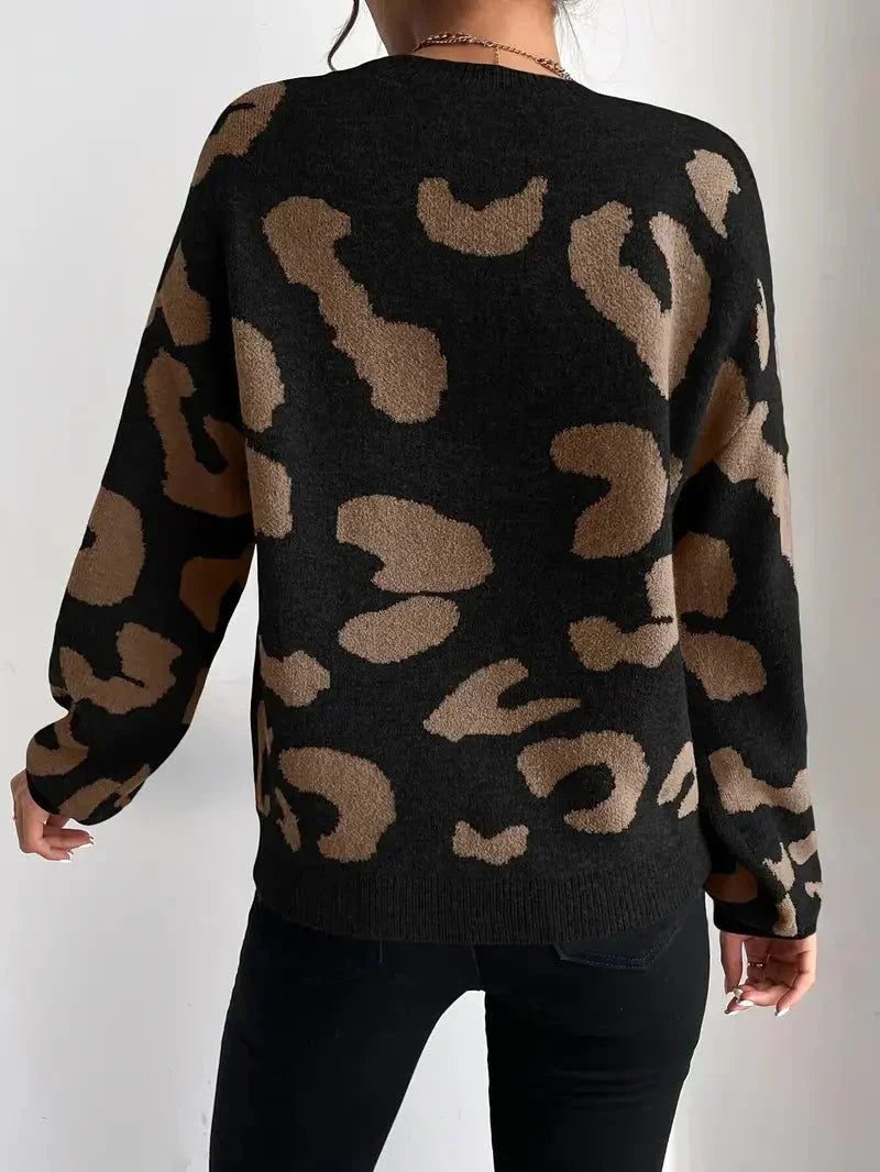 Théresa | Sweatshirt surdimensionné | Imprimé léopard