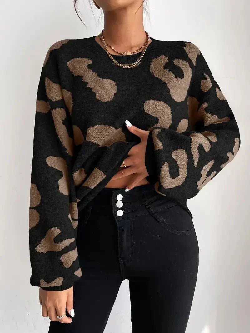 Théresa | Sweatshirt surdimensionné | Imprimé léopard