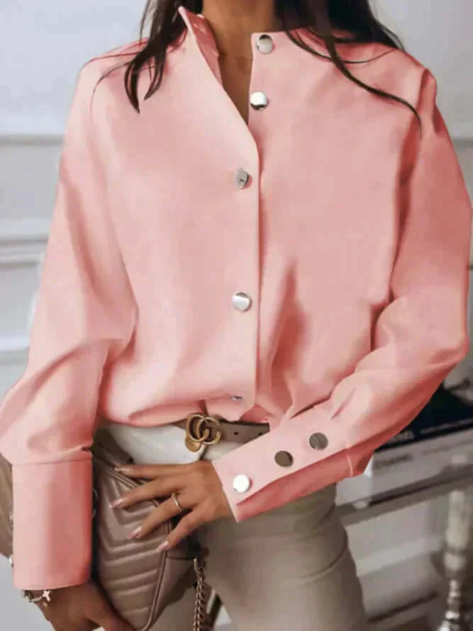 Cécile | Blouse à manches longues | Ouverture à boutons devant