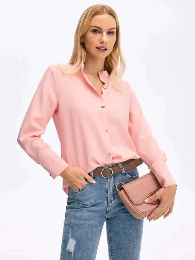 Cécile | Blouse à manches longues | Ouverture à boutons devant