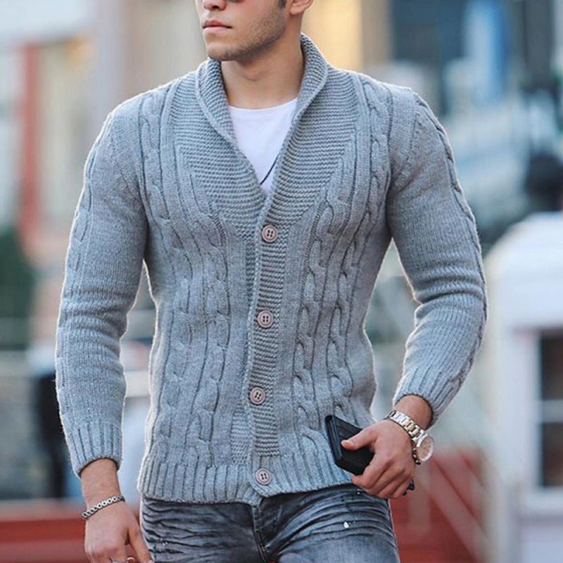 Tristan | Cardigans pour hommes avec boutons | Col haut
