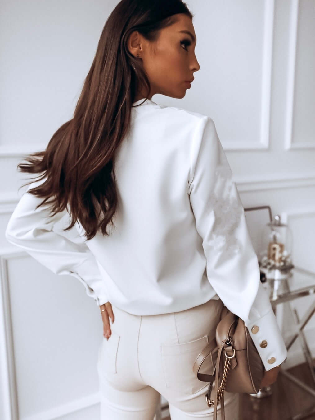 Cécile | Blouse à manches longues | Ouverture à boutons devant