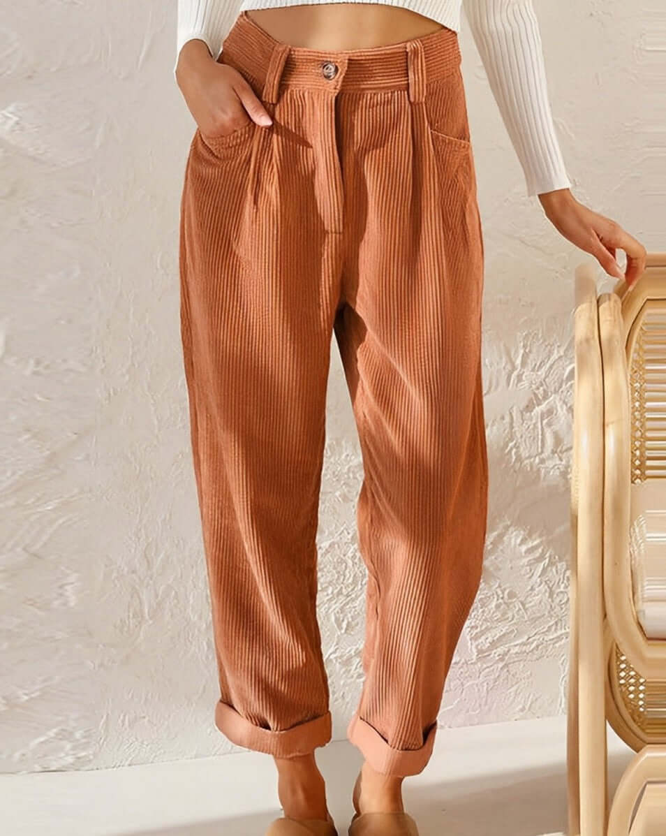 Indigo | Pantalons en velours côtelé pour femmes