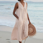 Robe De Plage Avec Poches Pour Femmes | Midi