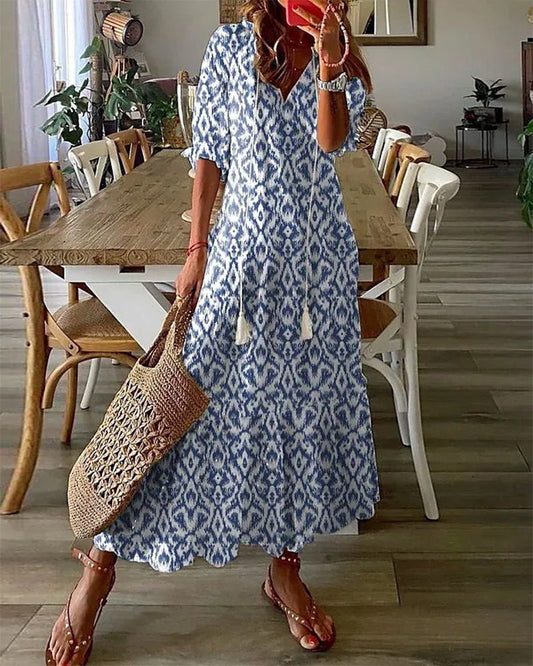 Adrienne | Robe D'été Boho Fluide Pour Femme | Maxi