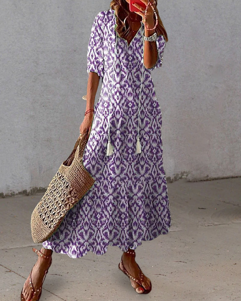 Adrienne | Robe D'été Boho Fluide Pour Femme | Maxi