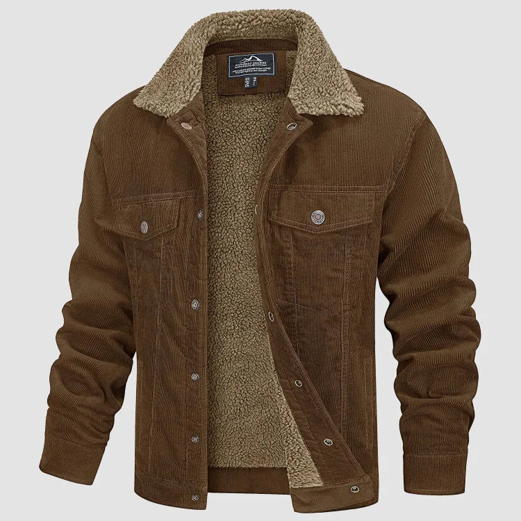 Veste Moderne En Velours Côtelé Pour Hommes | Chauffée