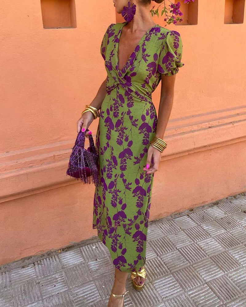 Aurorette | Robe D'été Torsadée À La Coupe Ajustée Pour Femmes | Maxi