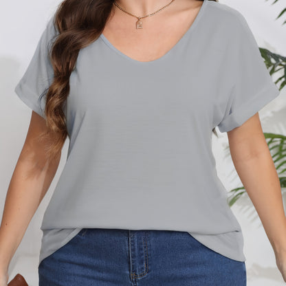 Naïma | T-shirt large taille plus | Col en V