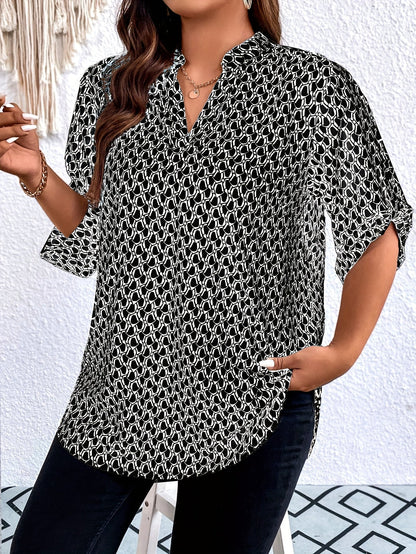 Zéphyrine | Blouse à col en V grande taille