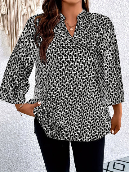Zéphyrine | Blouse à col en V grande taille