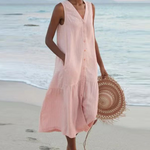 Robe De Plage Avec Poches Pour Femmes | Midi