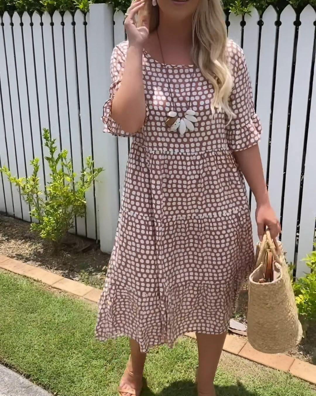 Fantasia | Robe D'été Classique À Pois Pour Femme | Midi