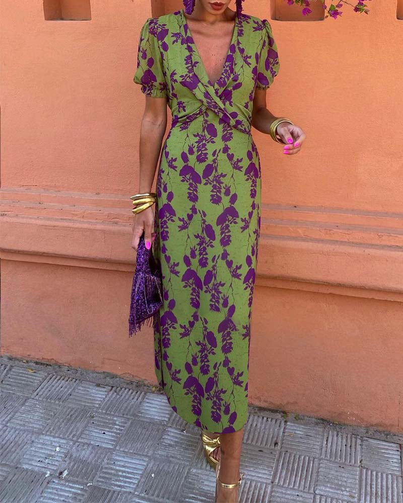 Aurorette | Robe D'été Torsadée À La Coupe Ajustée Pour Femmes | Maxi