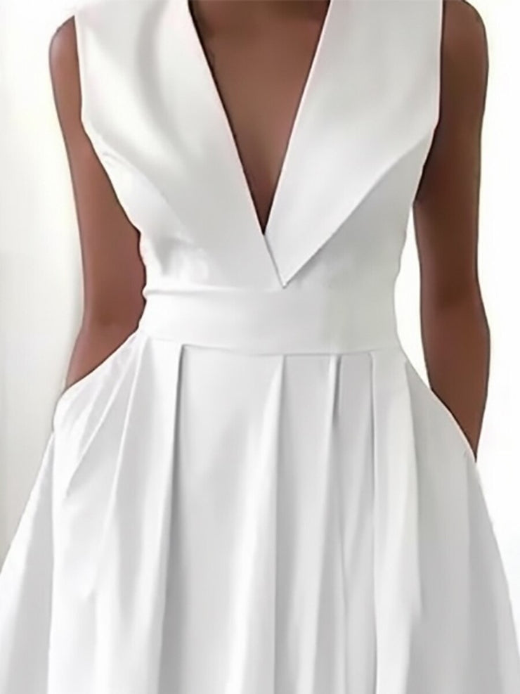 Beatrice | Robe D'invitée De Mariage Élégant Plissé Pour Femme | Midi