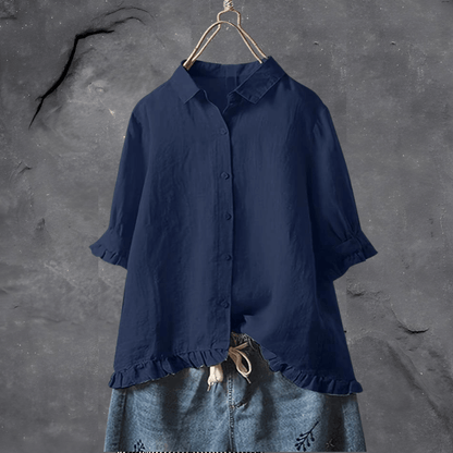 Sarah | Chemise Femme | Unie | Manches Courtes