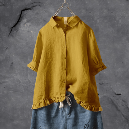 Sarah | Chemise Femme | Unie | Manches Courtes