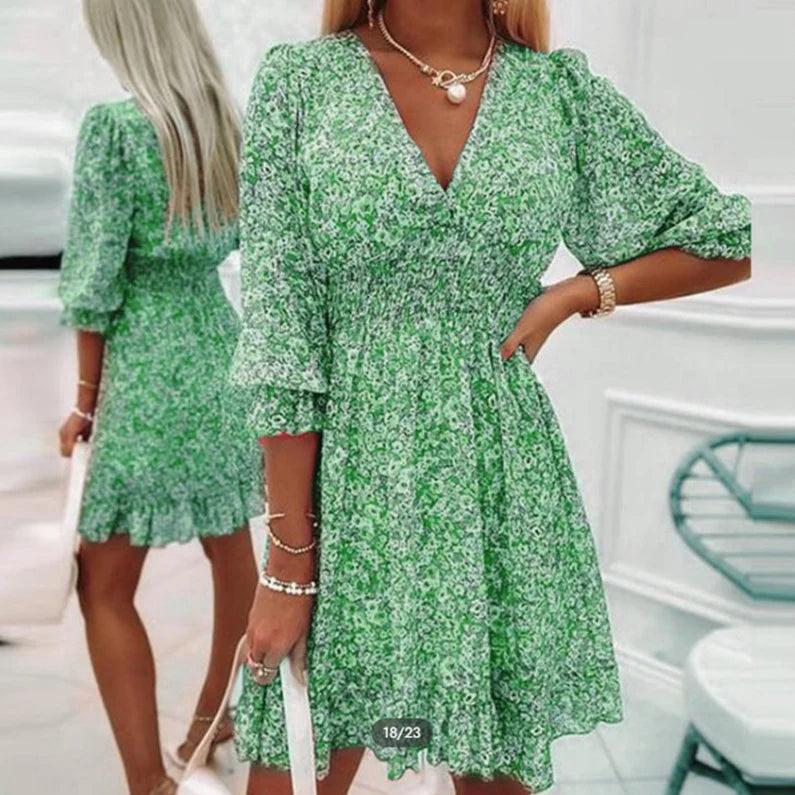 Estrela | Robe Légère Été Fluide | Florale | Taille Smockée