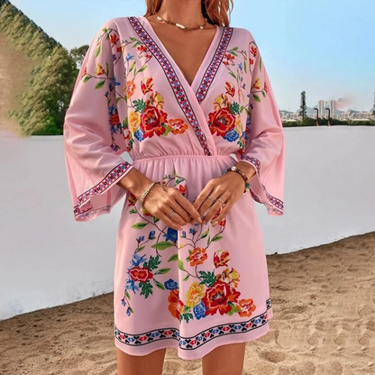 Manon | Robe Courte Boheme | Col En V