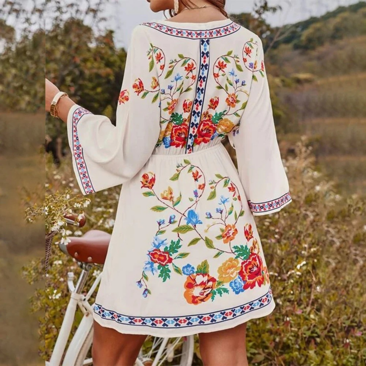 Manon | Robe Courte Boheme | Col En V