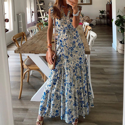 Mélodie | Robe Bohème Longue Chic | Sans Manches