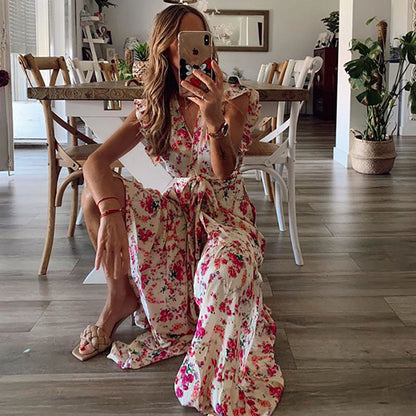 Mélodie | Robe Bohème Longue Chic | Sans Manches