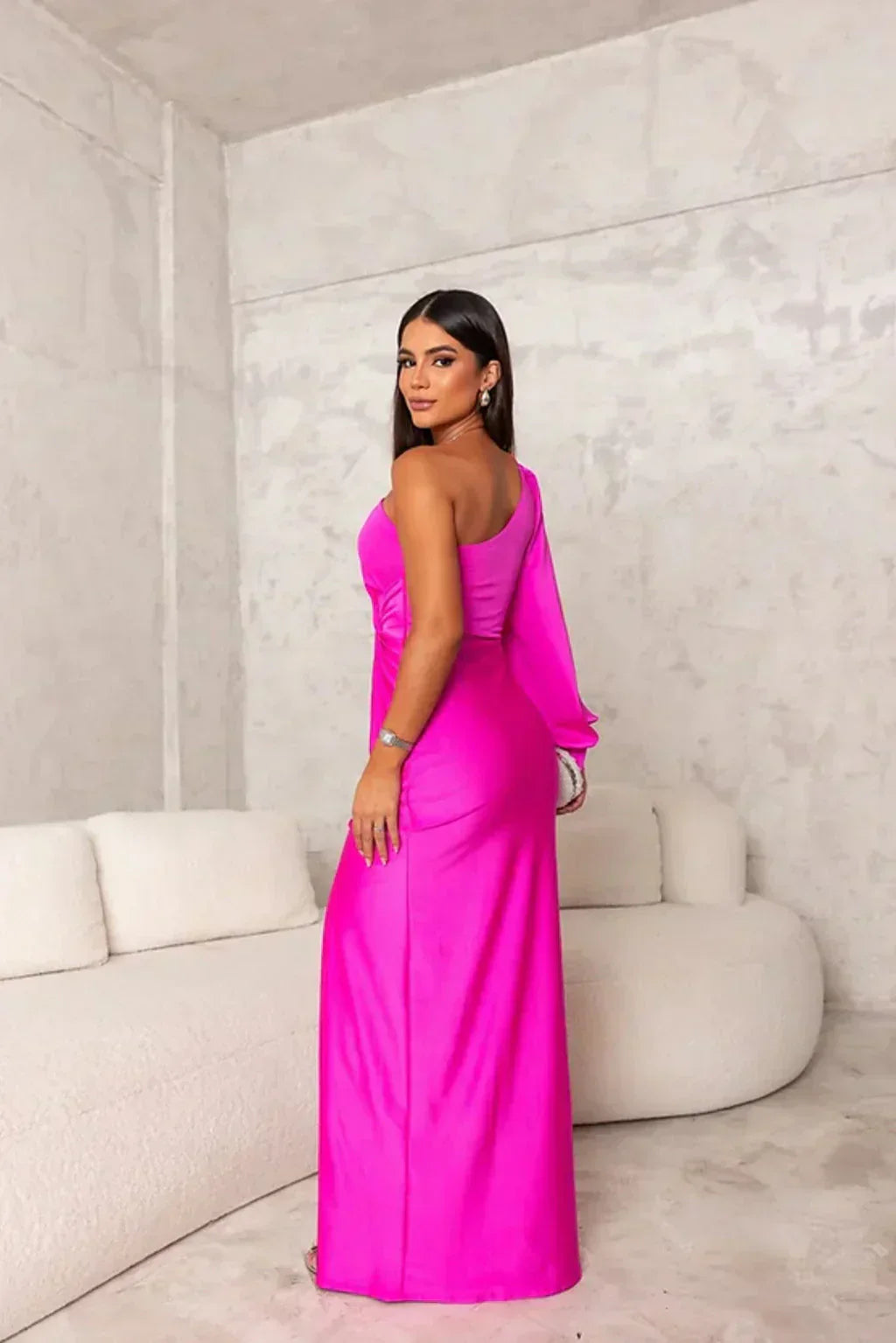 Hermance | Robe Luxueuse Asymétrique Pour Femmes | Maxi