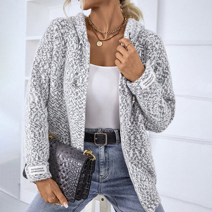 Cielo | Cardigan À Capuche Décontracté | Maille