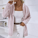 Cielo | Cardigan À Capuche Décontracté | Maille