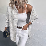 Cielo | Cardigan À Capuche Décontracté | Maille