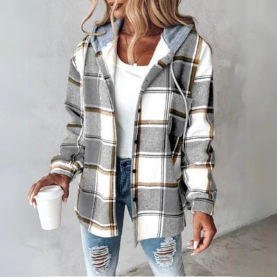 Evalisse |Veste Rayée À Capuche Pour Femme | Douillet
