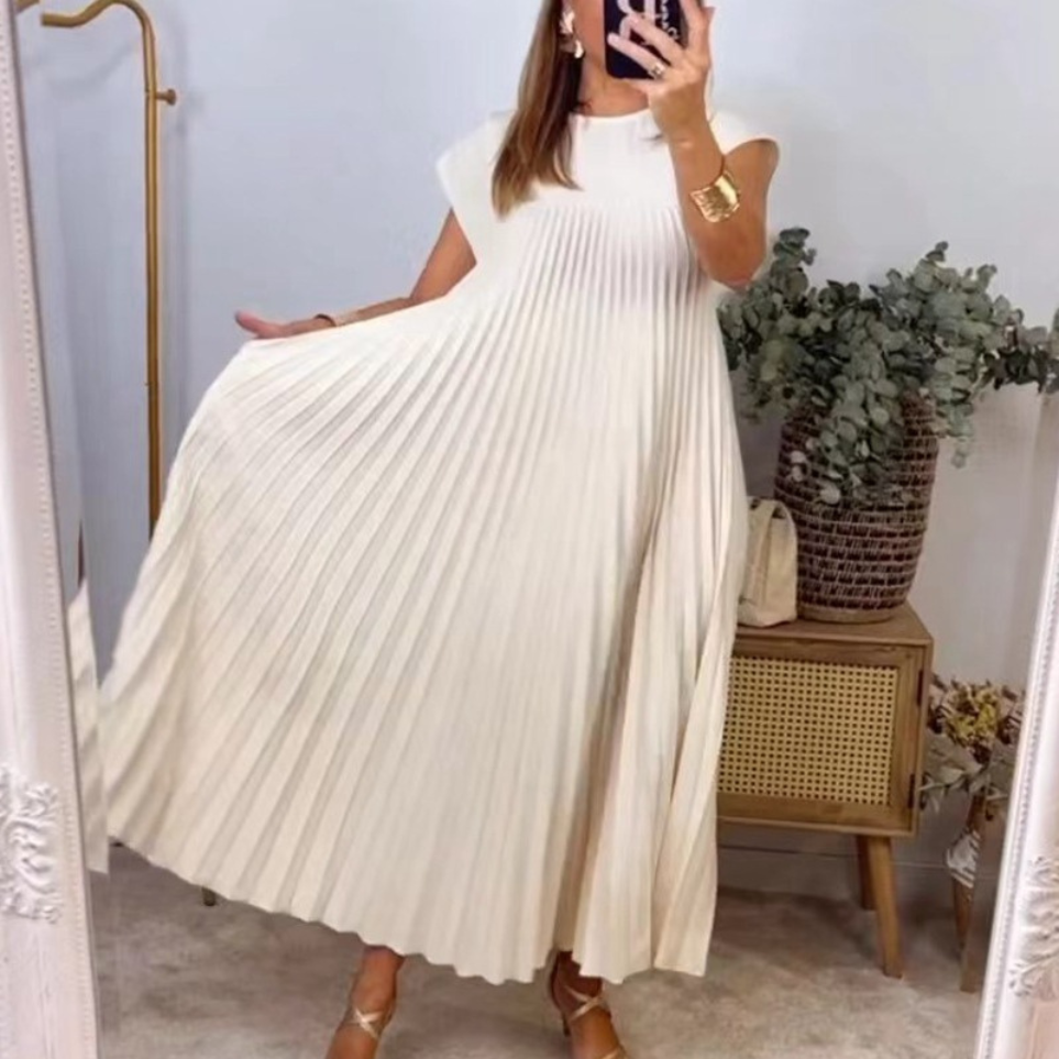 Isaure | Robe D'invitée De Mariage Plissée Moderne Pour Femme | Maxi