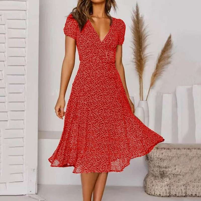 Fernanda | Robe D'été Évasé Et Fluide Pour Femme | Midi