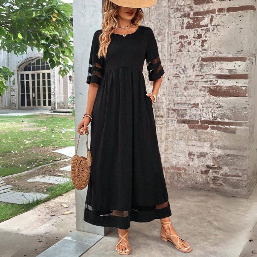 Alvine | Robe D'invitée De Mariage Sculptante Pour Femme | Maxi