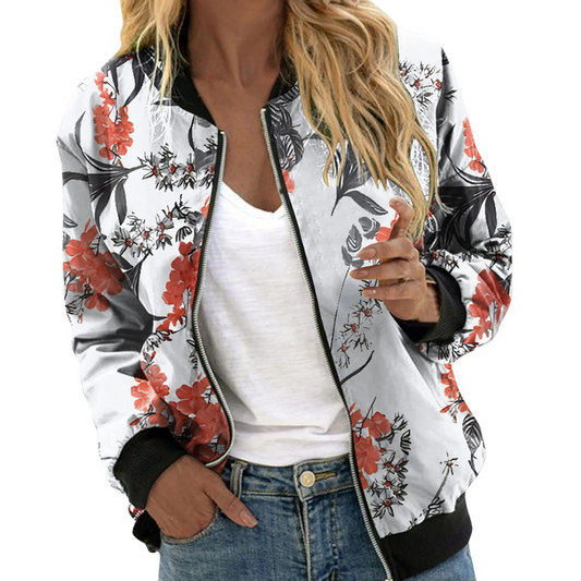 Blouson Bombardier Fleuri Pour Femme | Été