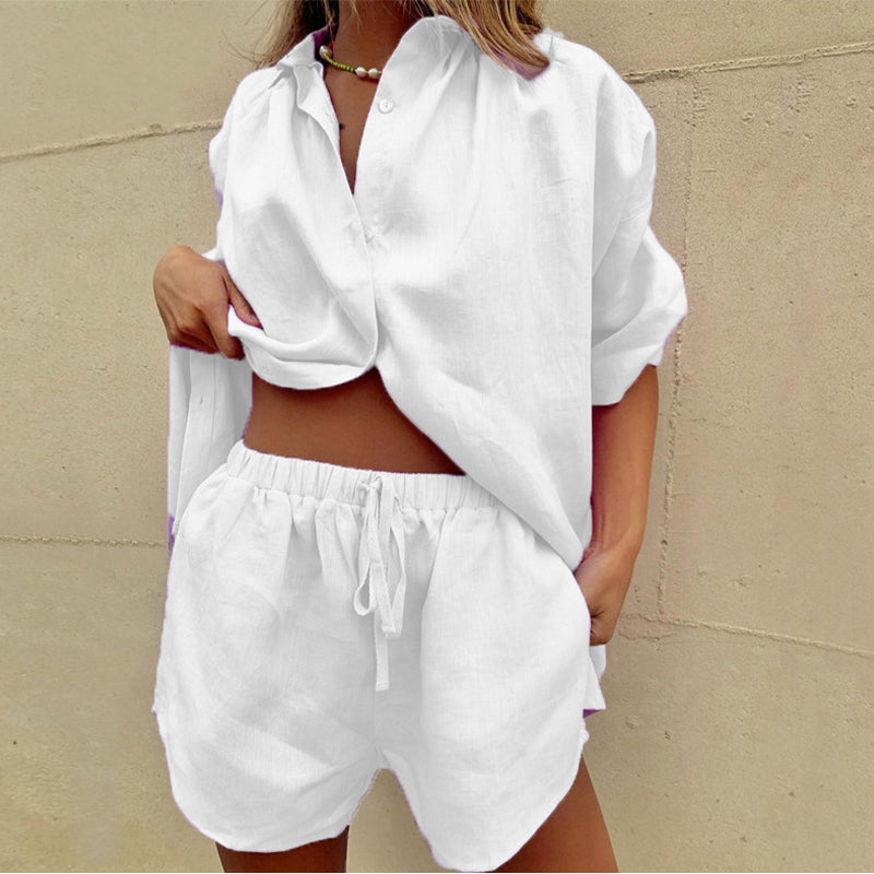 Femme Boutonné Ensemble Décontracté | Décontracté