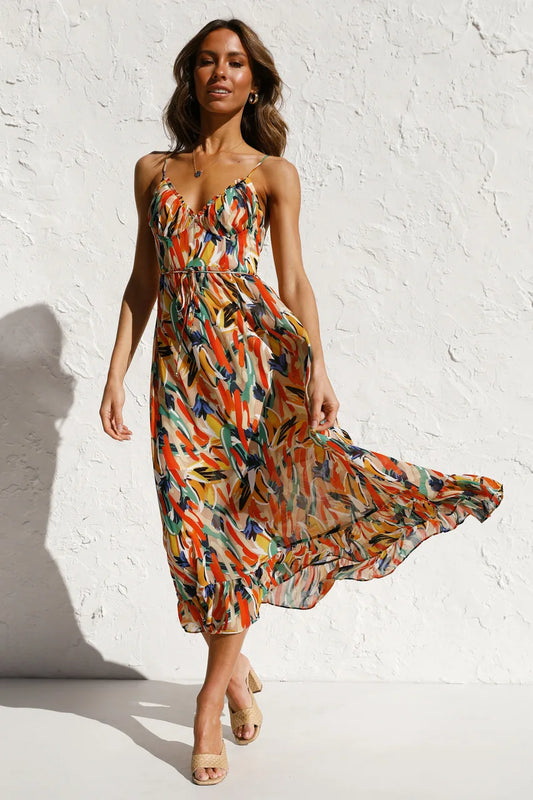 Robe De Plage Femme Imprimé Boho | Confort Aéré