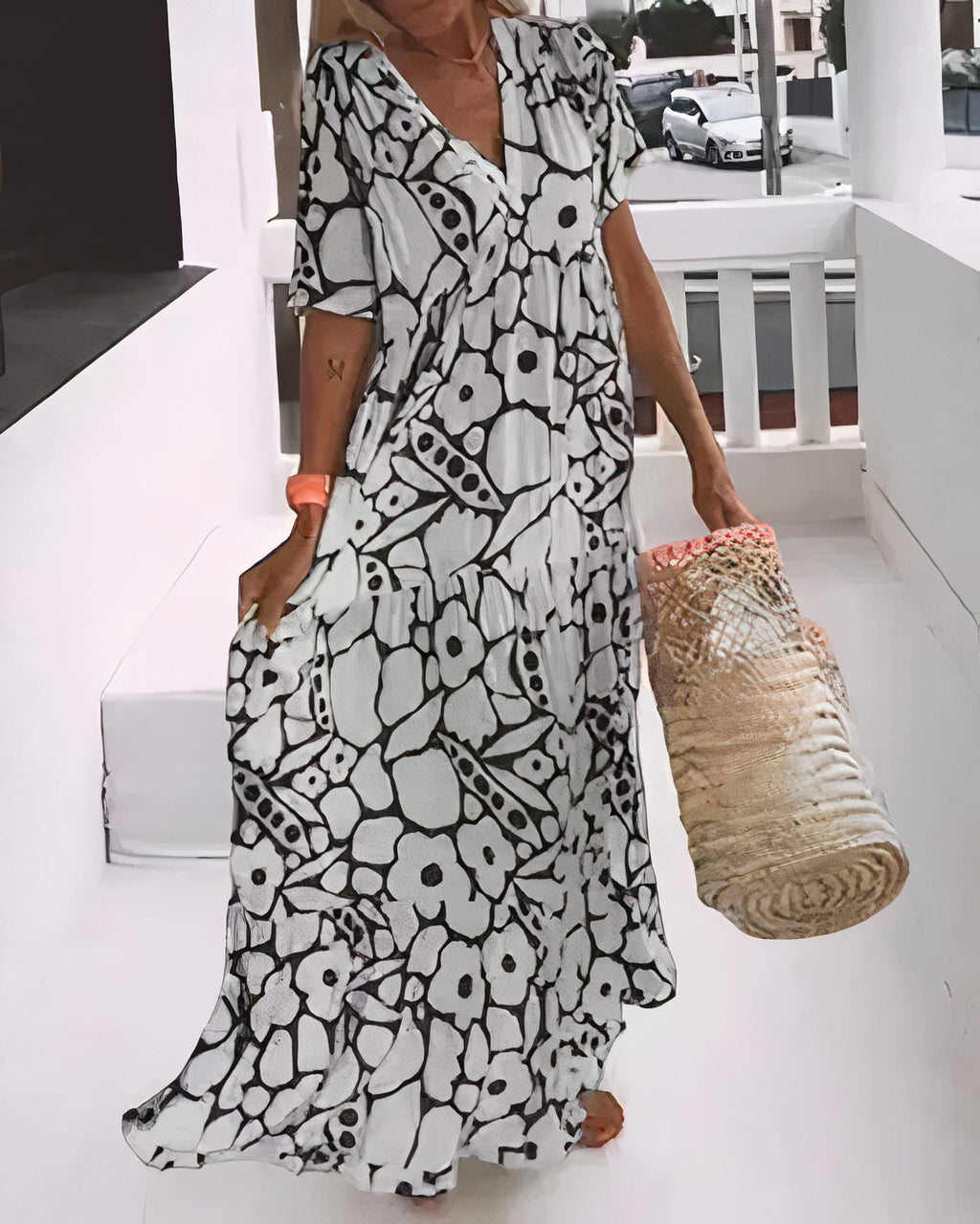 Blanche | Robe D'été Décontractée Pour Femme | Maxi