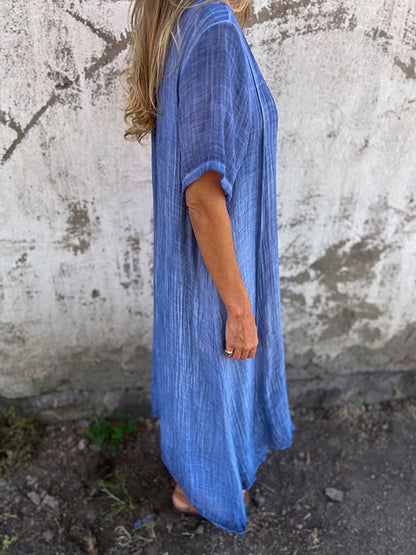 Mirel | Robe Ample | Col en V | Manches Courtes