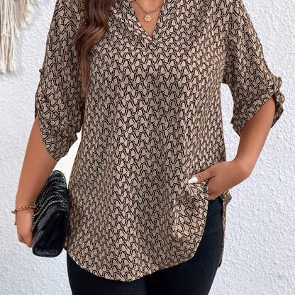 Zéphyrine | Blouse à col en V grande taille