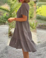 Josianne | Robe A-line En Coton Doux Pour Femme | Midi