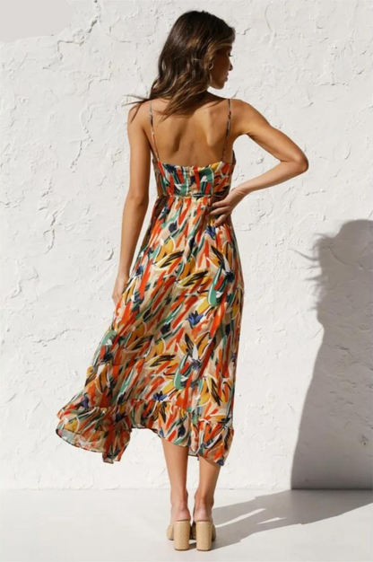 Giselisse | Robe Bretelle Fine | Été | Bohème